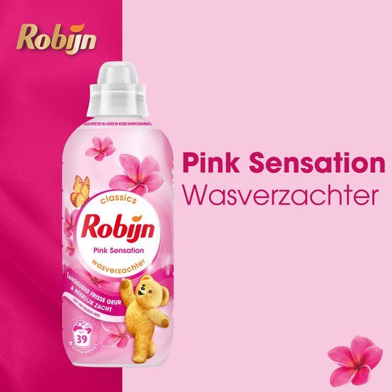Robijn - Wasverzachter - Pink Sensation - 4 flessen - 156 wasbeurten - Voordeelverpakking