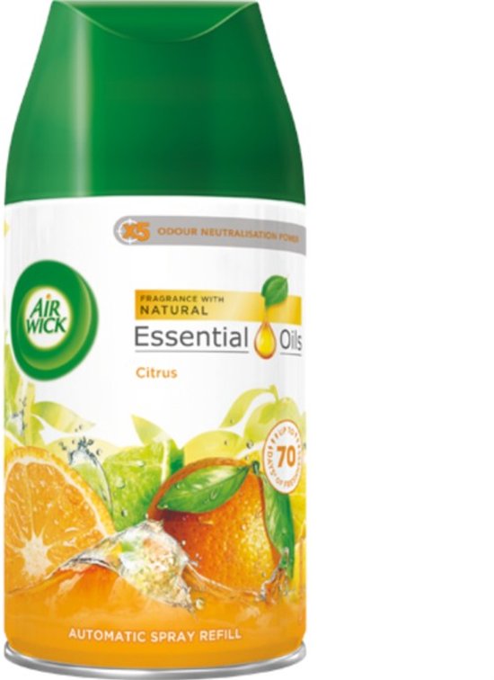 Air Wick Navulling Essential Oil Citrus 250 ml (Lemon & Ginseng)