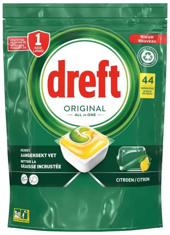 Dreft - Vaatwas - Capsule - Original - All in one - Citroen - 44wb