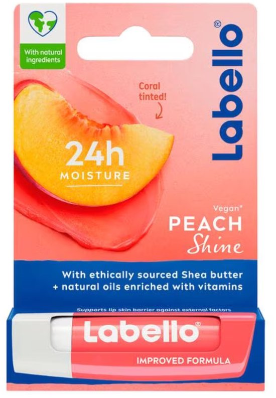 Labello Lippenbalsem Blister Peach Shine - 4,8 gr