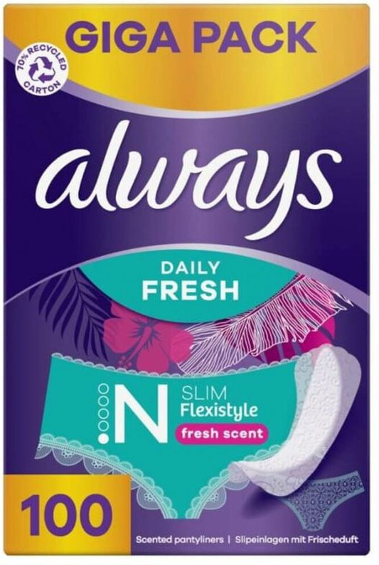 Always Daily Fresh Inlegkruisjes Normal Slim Flexistyle 100 stuks