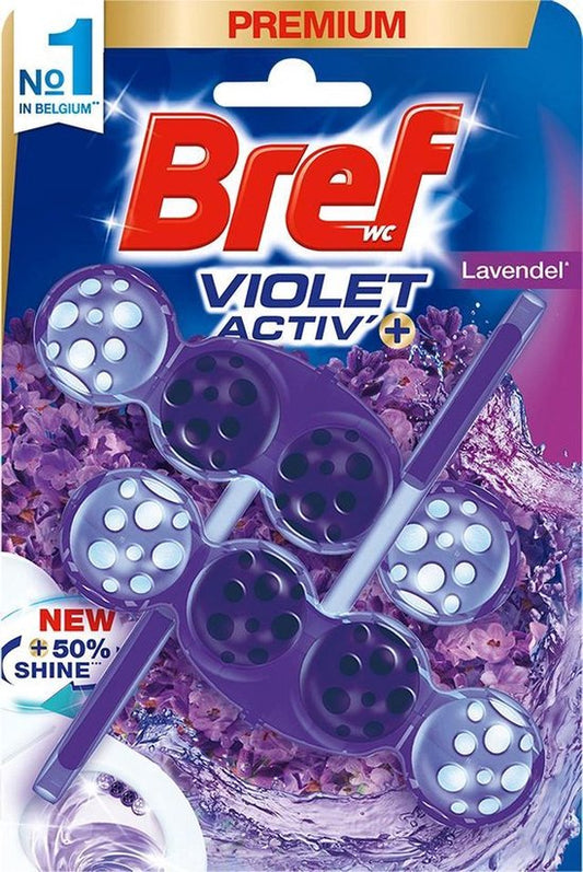 Bref Violet Activ - Toiletblok - Lavendel - 2x50g