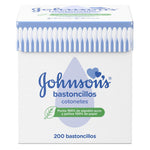 Johnson's - Wattenstaafjes - 100% Cotton Tips - 100% Paper Sticks - 200 Stuks