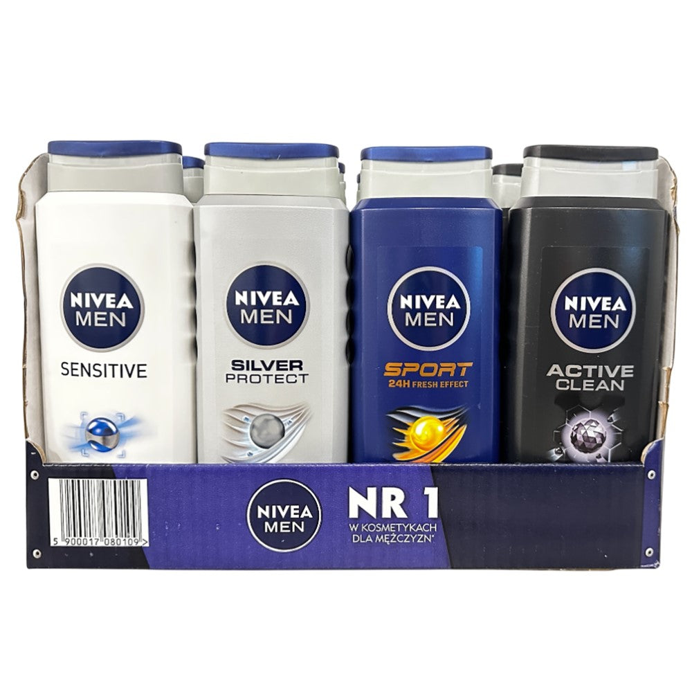 Nivea Men - Display - Douchegel - 4 Assortimenten - 16 Stuks