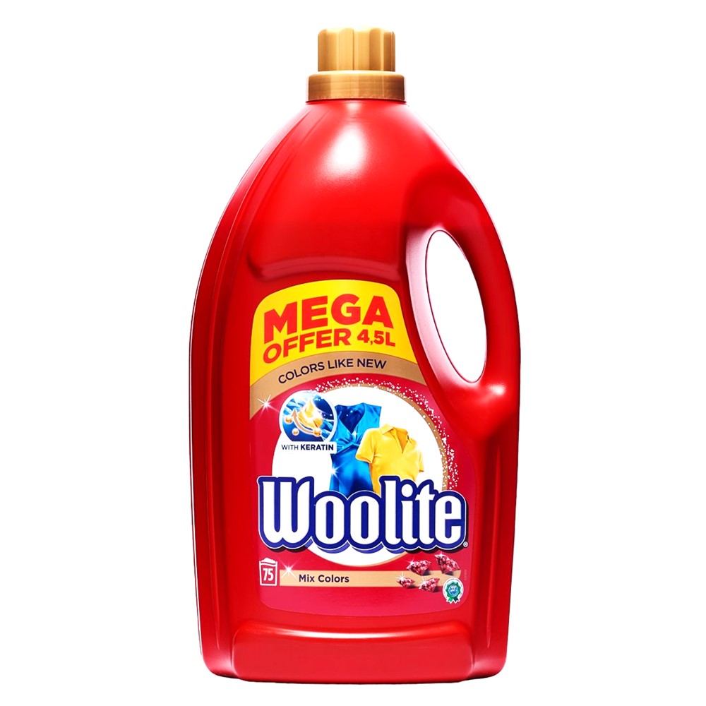 Woolite - Wasmiddel - Vloeibaar - Mix Colors - With Keratin - 75Wb/4,5L