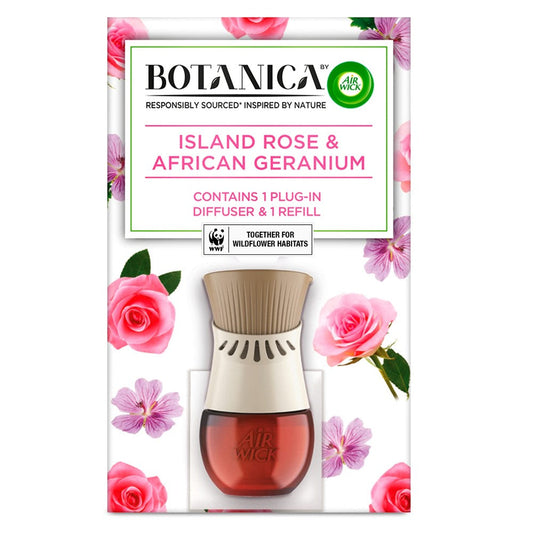 Air Wick - Elektrisch Luchtverfrisser - Starterset - Botanica - Island Rose & African Geranium - 19ml