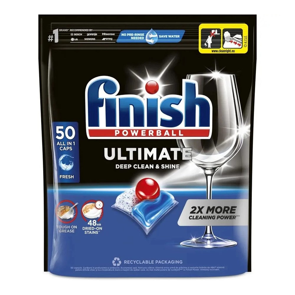 Finish Powerball - Vaatwas - Capsule - Ultimate - Deep Clean & Shine - 50Wb/645g