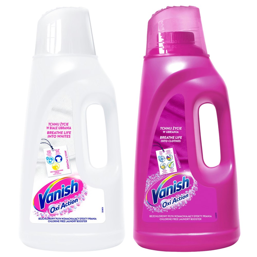 Vanish - Display - Vlekvervijderaar - Oxi Action - Vloeibaar - Pink & White - 2 Assortimenten - 6 x 2000ml