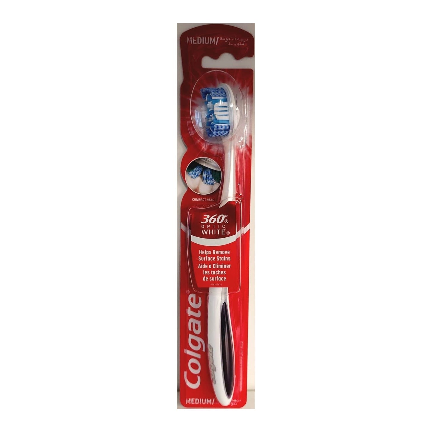 Colgate - Tandenborstel - 360Â° Optic White - Medium - 1 Stuk