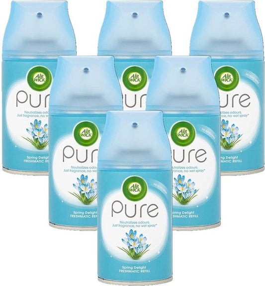 Air Wick - Luchtverfrisser - Navulling - Lentedauw - 250ml x 6