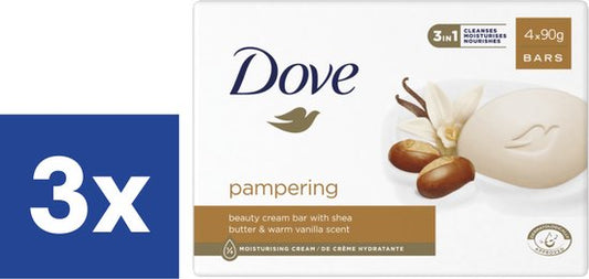 Dove Zeep Shea Butter & Warm Vanilla - 3 x 4 stuks
