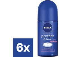Nivea Protect & Care Deo Roll-on 0% Alcohol - 6 x 50 ml