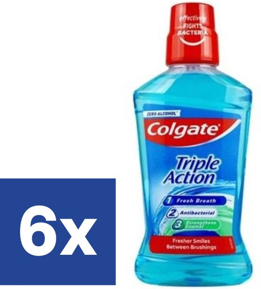 Colgate Mondwater Triple Action - 6 x 500 ml