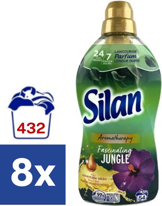 Silan Aromatherapy Fascinating Jungle Wasverzachter - 8 x 1.242 l (432 wasbeurten)