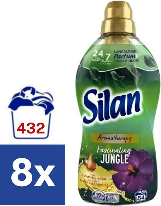 Silan Aromatherapy Fascinating Jungle Wasverzachter - 8 x 1.242 l (432 wasbeurten)