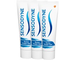 3x Sensodyne Tandpasta Gevoeligheid en Tandvlees Extra Fresh 75 ml