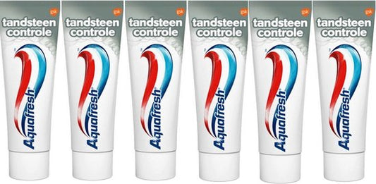 Aquafresh Tandpasta Tandsteen Controle Frisse Adem - 6 x 75 ml - Voordeelverpakking