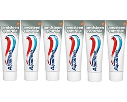 Aquafresh Tandpasta Tandsteen Controle Frisse Adem - 6 x 75 ml - Voordeelverpakking