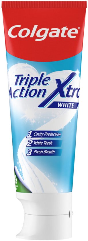 Colgate Tandpasta Triple Action Xtra White - 6 x 75 ml - Voordeelverpakking