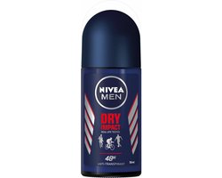 NIVEA Men Deodorant Roller Dry Impact - 3 x 50 ml - Voordeelverpakking