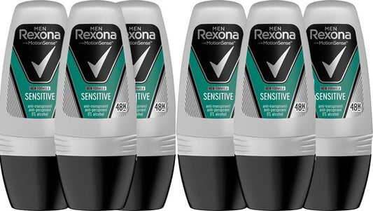 Rexona Deo Roller - Men Sensitive 6 x 50 ml