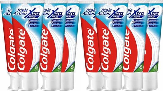 Colgate Tandpasta - Triple Action Whitening - 8 x 75 ml
