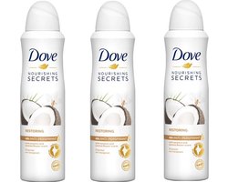 Dove Deo Spray - Restoring - 3 x 150 ml Kokos & Jasmijn