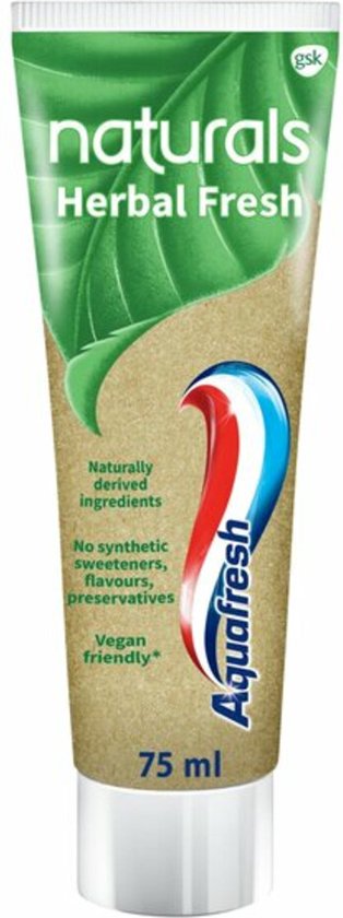 6x Aquafresh Naturals Herbal Fresh 75 ml