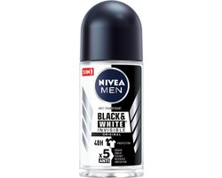 NIVEA Men Deodorant Roller Invisible for Black & White - 3 x 50 ml - Voordeelverpakking