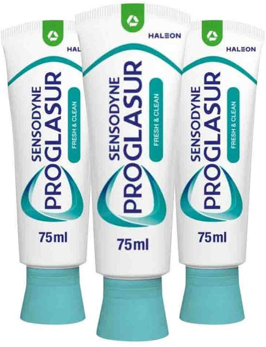 Sensodyne - Tandpasta - Pro Glasur - Fresh & Clean - 75ml x 3