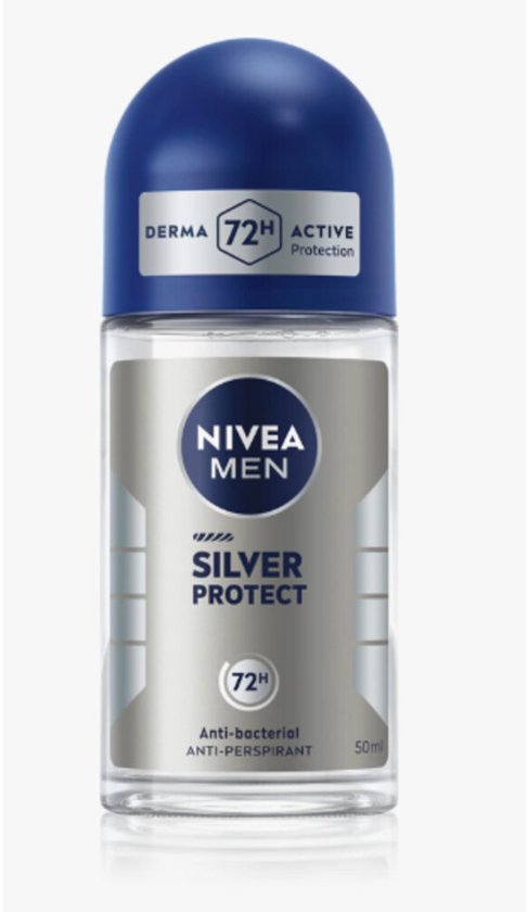 NIVEA Men Deodorant Roller Silver Protect - 3 x 50 ml - Voordeelverpakking
