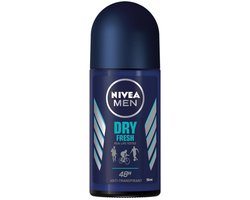 NIVEA Men Deodorant Roller Dry Fresh - 3 x 50 ml - Voordeelverpakking