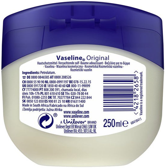 Vaseline Original Petroleum Jelly - 3 x 250 ml - Voordeelverpakking