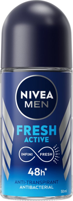 NIVEA Men Deodorant Roller Fresh Active - 3 x 50 ml - Voordeelverpakking