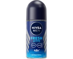 NIVEA Men Deodorant Roller Fresh Active - 3 x 50 ml - Voordeelverpakking