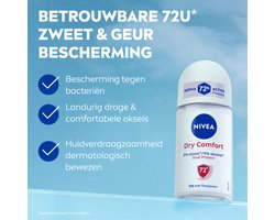 NIVEA Deodorant Roller Dry Comfort - 3 x 50 ml - Voordeelverpakking