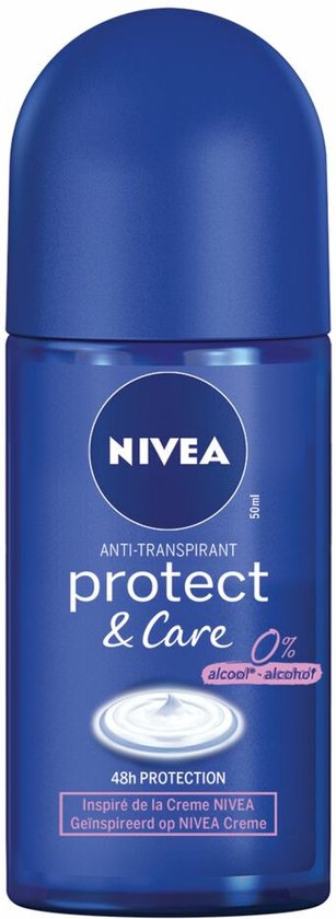 NIVEA Deodorant Roller Protect en Care - 3 x 50 ml - Voordeelverpakking