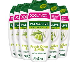 6x Palmolive Douchecréme Naturals Olijf & Melk 750 ml