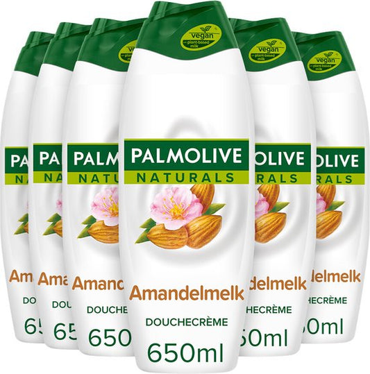 6x Palmolive Douchecréme Naturals Amandel 650 ml