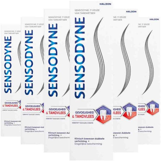 Sensodyne Tandpasta Gevoeligheid & Tandvlees Original - 6 x 75 ml - Voordeelverpakking