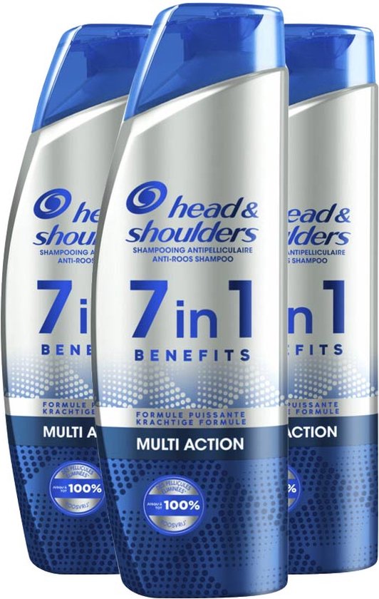 3x Head & Shoulders Shampoo 7in1 - Multi Action 225 ml