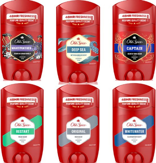 Old Spice Premium Deo Sticks Set 6 stuks - Whitewater / Original / Deep Sea / Captain / Restart / Nightpanther