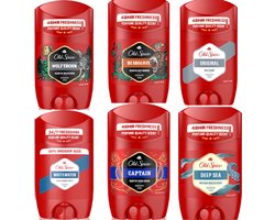 Old Spice deo stick Original / Bearglove / Wolfthorn / whitewater / Deep Sea / Captain - luxe set 6 Stuks