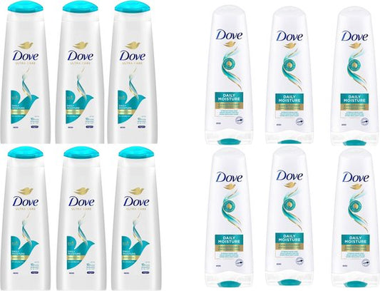 Dove - Daily Moisture - Shampoo 6 x 250ml & Conditioner 6 x 200ml - Voordeelverpakking