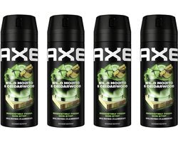 Axe Deo Spray - Wild Green Mojito + Cedarwood - 4 x 150 ml