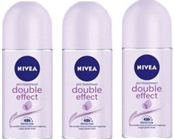 Nivea Double Effect Deodorant Roller - 3 x 50 ml - Voordeelverpakking