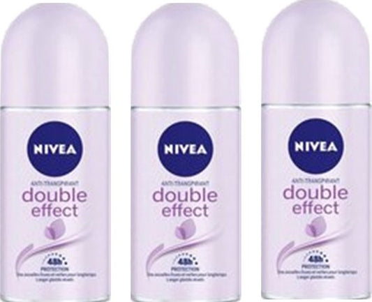 Nivea Double Effect Deodorant Roller - 3 x 50 ml - Voordeelverpakking