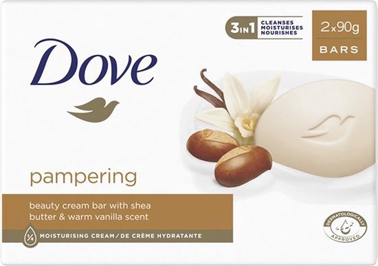 Dove Zeep Tablet Shea Butter - 12 Stuks 2x90 gr - Voordeelverpakking