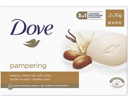 Dove Zeep Tablet Shea Butter - 12 Stuks 2x90 gr - Voordeelverpakking