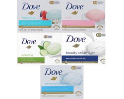 Dove Zeep - MIX - Voordeelverpakking/Dove beauty cream bar/Dove Restoring/Dove Pink/Dove Refrehing/Dove Gentle Exfoliating